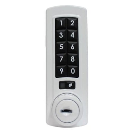 Lockey Gemini Electronic Keypad Combination Cabinet Lock White Right Handed Horizontal GE370-WR